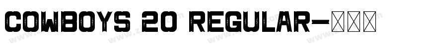 Cowboys 20 Regular字体转换
